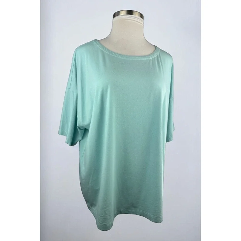 ✨2/$20 J. Jill Luxe Supima Elbow Sleeve Tee Short Sleeve Top Womens Plus Size 4X - Picture 2 of 12